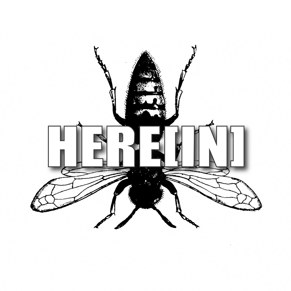 HERE[IN] Logo 2025 fond noir